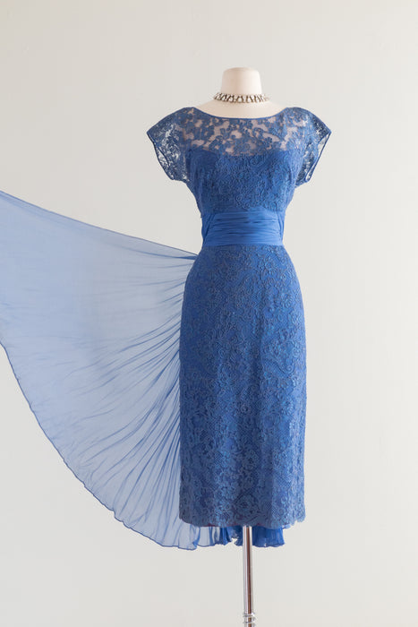 1950's Fine French Lace Cocktail Dress ...